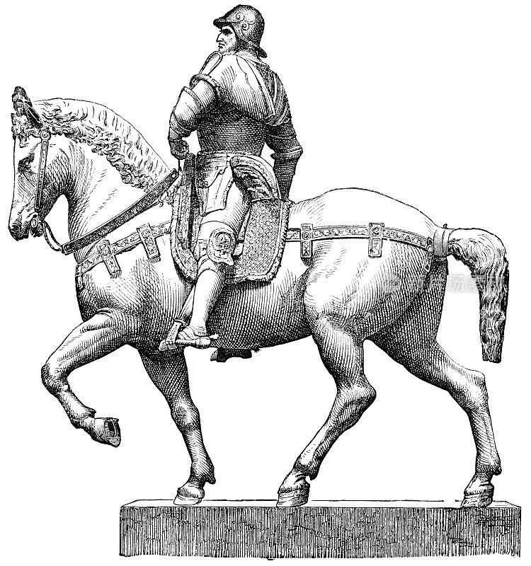 Bartolommeo Colleoni将军的骑马雕像